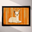 Full frame view of A cute simple cartoon drawing, a llama