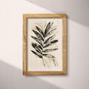 Full frame view of A botanical graphite sketch, a fern