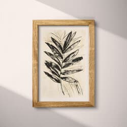 Fern Digital Download | Botanical Wall Decor | Botanical Decor | White, Black and Gray Print | Botanical Wall Art | Living Room Art | Housewarming Digital Download | Spring Wall Decor | Graphite Sketch