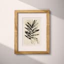 Matted frame view of A botanical graphite sketch, a fern