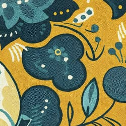 Floral Pattern Digital Download | Floral Wall Decor | Flowers Decor | Black, Orange, Beige, Blue and Brown Print | Bohemian Wall Art | Living Room Art | Housewarming Digital Download | Autumn Wall Decor | Textile