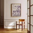 Room view with a full frame of A contemporary textile print, dots grid pattern