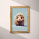 Full frame view of A cute chibi anime pastel pencil illustration, a porcupine