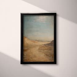 Desert Plateau Art | Landscape Wall Art | Landscapes Print | Brown, Gray and Blue Decor | Impressionist Wall Decor | Living Room Digital Download | Housewarming Art | Summer Wall Art | Oil Painting