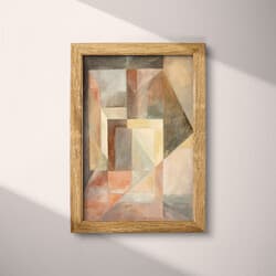 Geometric Shapes Art | Abstract Wall Art | Abstract Print | Beige, Gray, Brown and Black Decor | Impressionist Wall Decor | Office Digital Download | Housewarming Art | Autumn Wall Art | Oil Painting