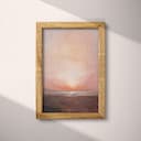 Full frame view of An abstract contemporary oil painting, a sunset