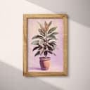 Full frame view of A vintage pastel pencil illustration, a potted plant